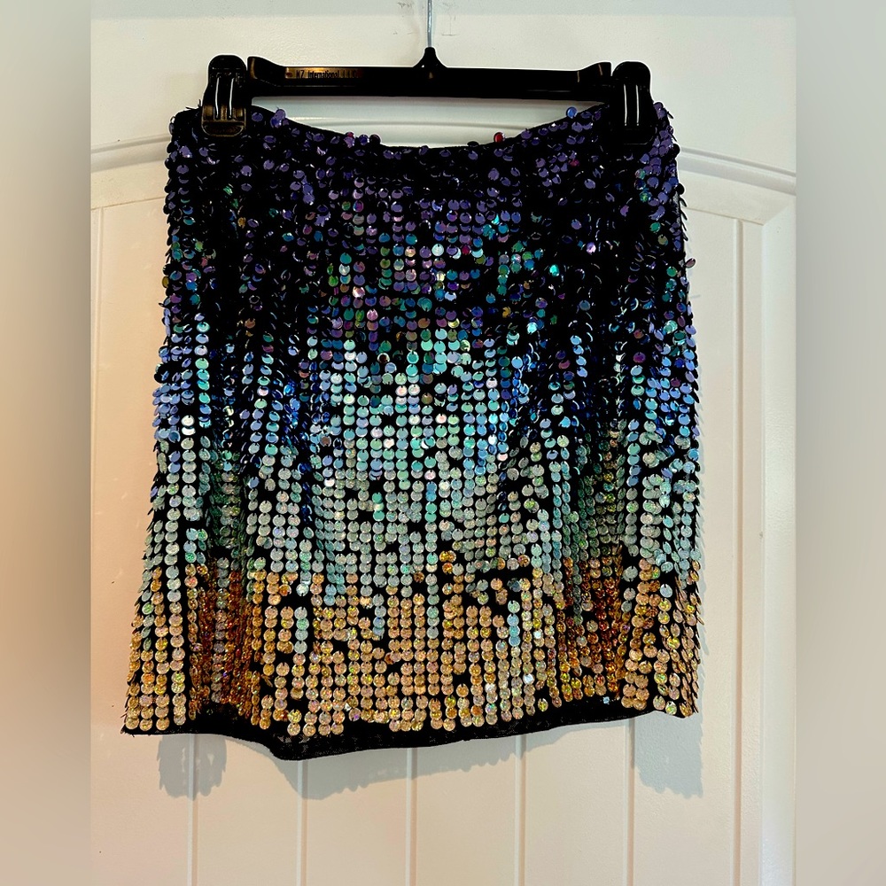 French connection sequin mini skirt.